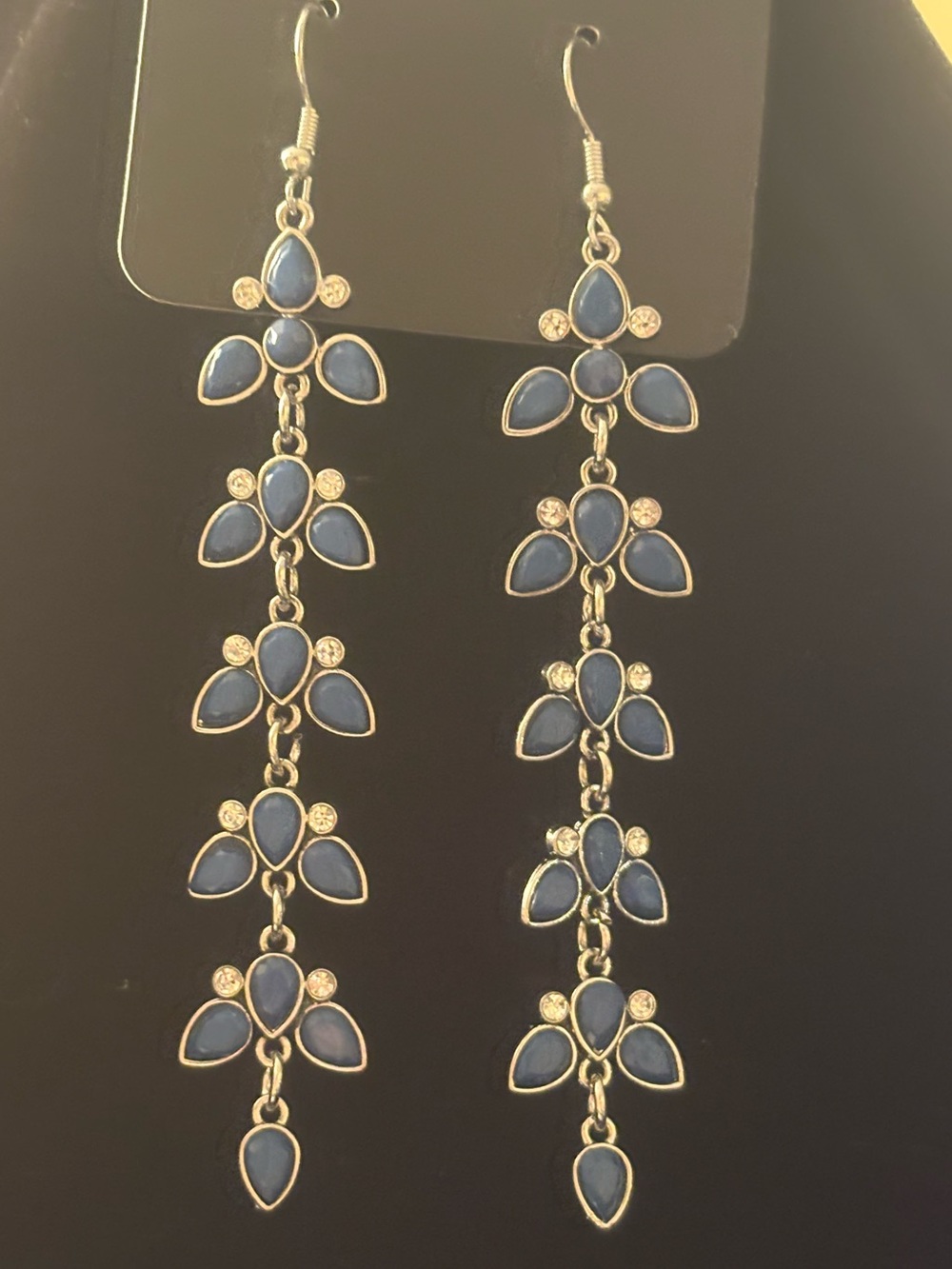 Blue Drop Cascade Dangle Earrings - Women Jewelry